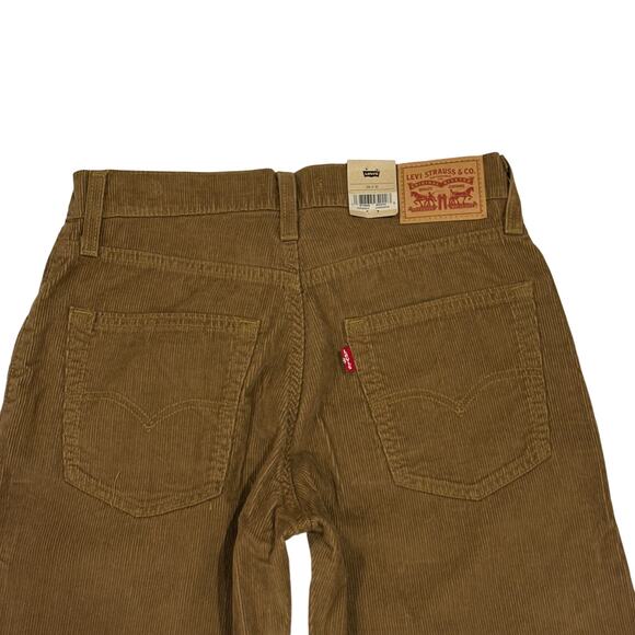 Levis 94 Baggy Pants Womens Sz 26 Tan Corduroy Straight Leg Mid Rise Hipster NWT - Picture 3 of 11